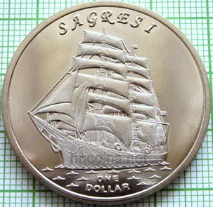 GILBERT ISLANDS KIRIBATI 2014 DOLLAR TRINIDAD SAILING SHIP FANTASY COIN 