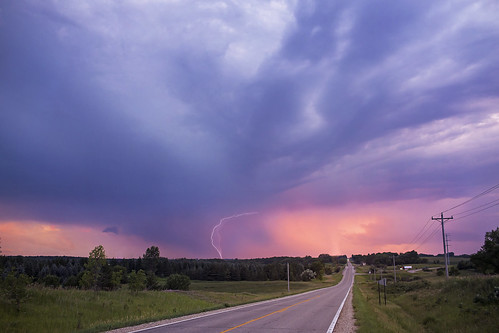 summer storm minnesota rural sky land scape weather clouds lightening bolt