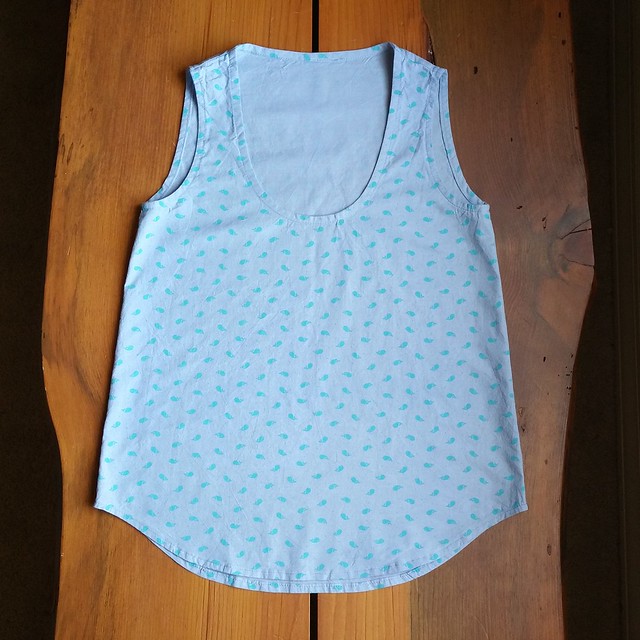 Wiksten Tank Review and Whale Print Chambray | shirley shirley bo birley Blog