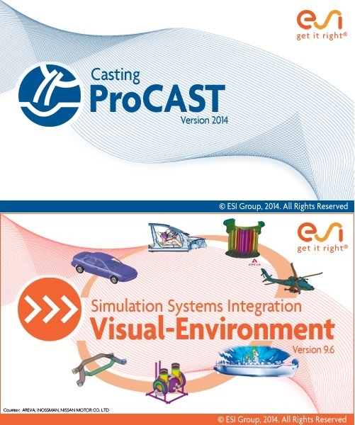 ESI ProCAST v2014.0 + Visual-Environment v9.6