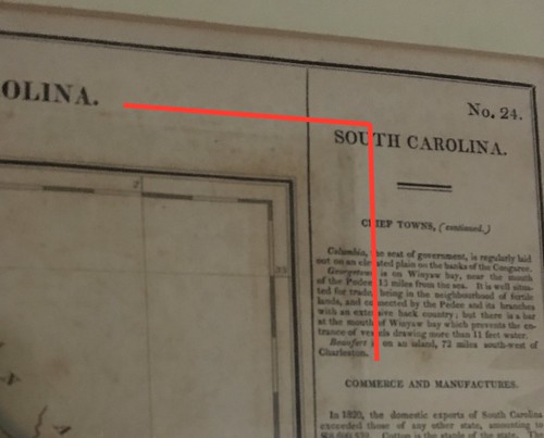 Carey & Lea 1822 South Carolina Map details