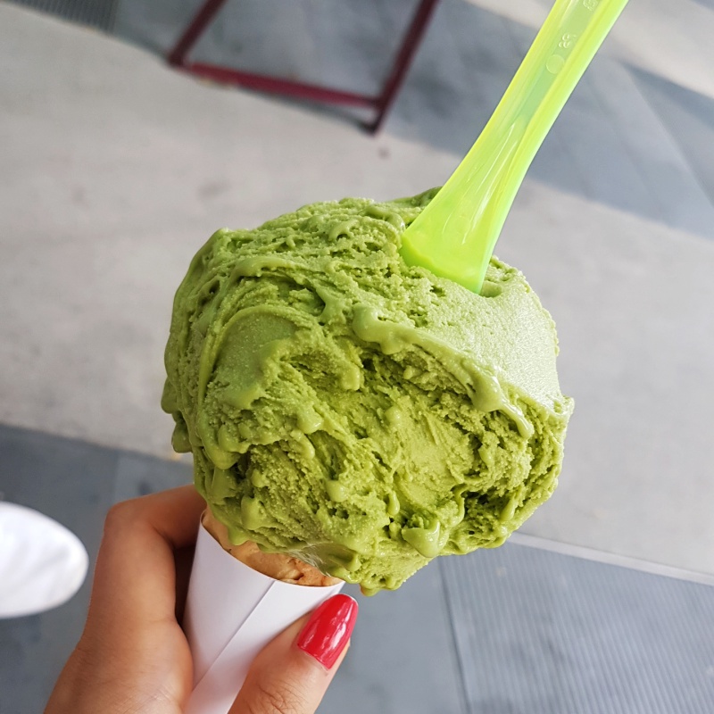 green tea gelato