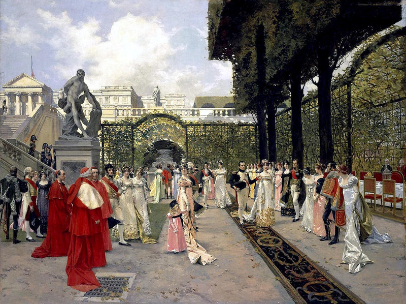 Napoleon I and the King of Rome at Saint-Cloud by Francois Flameng, 1896