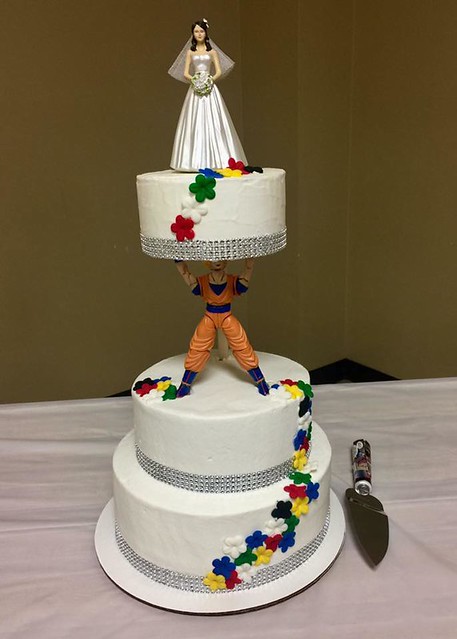 Marvel Comics Themed Wedding Cake by Nichole Guillot Paulk of Nichole's Creative Cakes