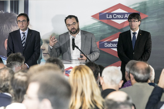 Inauguració del darrer tram del perllongament de la línia de Ferrocarrils de la Generalitat a Sabadell