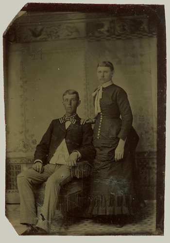 Tintype portrait of a couple