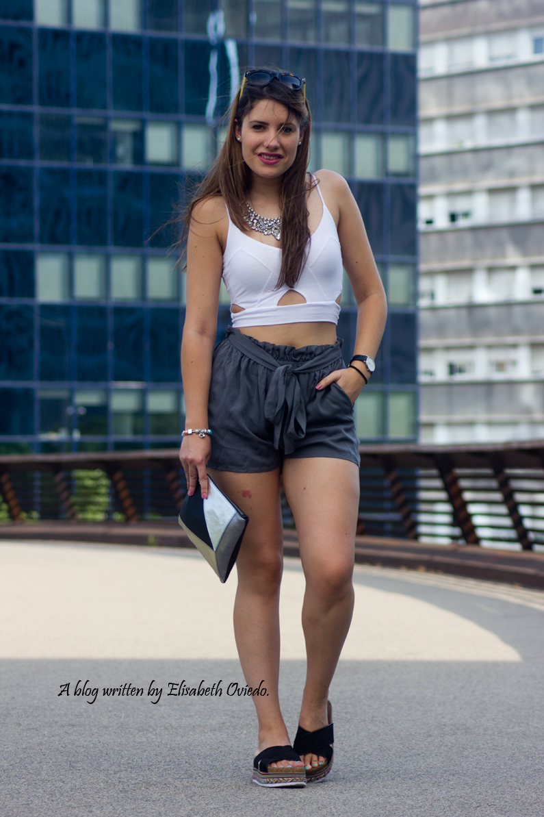 shorts grises look verano 2017 heelsandroses brandi with love blogger malagueña blogger barcleona  (7)