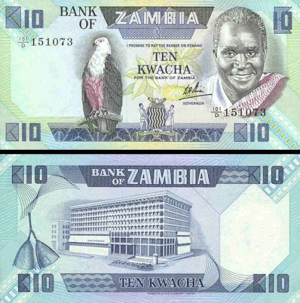 10 Kwacha Zambia 1980-88, P26d