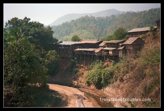 Bergdorp aan de grens met Burma