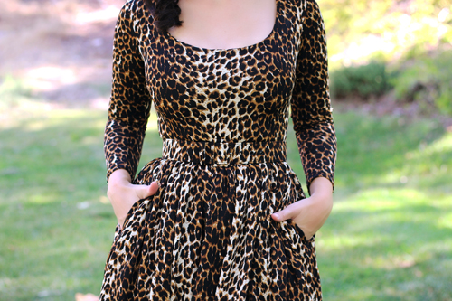 Vixen by Micheline Pitt Troublemaker Swing Dress in Leopard Print Southern California Belle