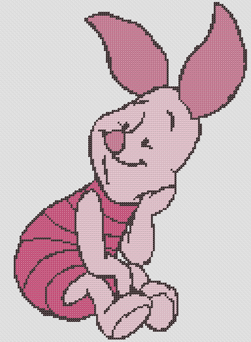 Preview of Piglet (Winnie The Pooh) Cross Stitch