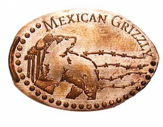 Fauna Penny Press elongated cent Mexican Grizzly