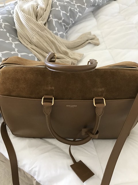 Saint laurent brown travel bag
