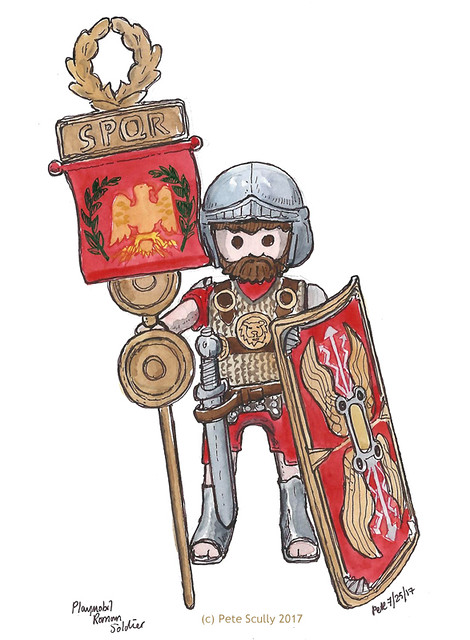 Playmobil Roman figure c NEW Soldier/gladiator with shield & sword 