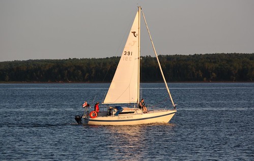 pictou novascotia canada boat sailboat water harbour sunset