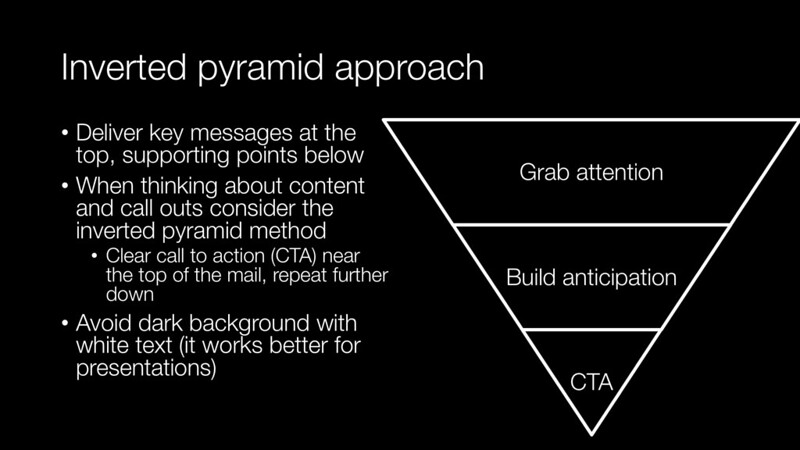 Inverted pyramid approach
