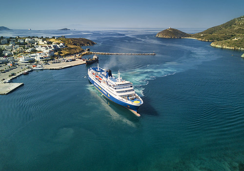 aerial greece hellas cyclades andros boats ocean sea seascapes landscapes travel greek islands outdoor nature water
