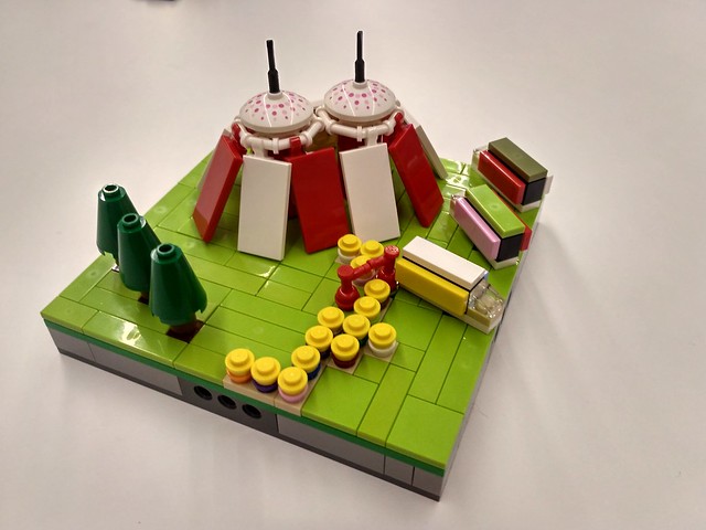 Circus.  A micropolis MOC made by my daughter, Leila.