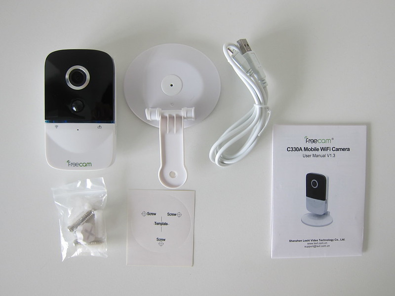 Freecam Mobile Wi-Fi Camera (C330A) - Box Front Conents