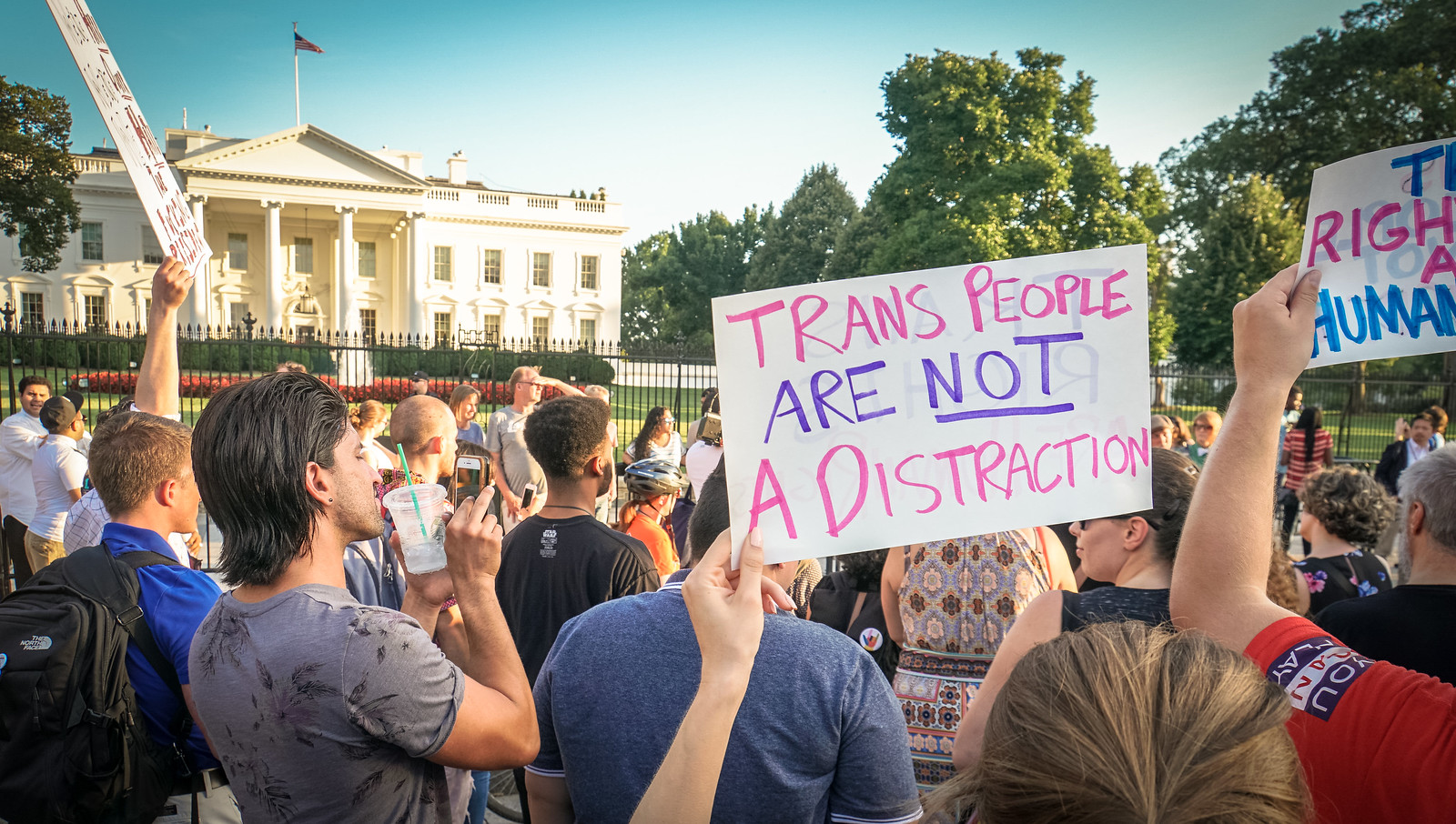 2017.07.26 Protest Trans Military Ban, White House, Washington DC USA 7645