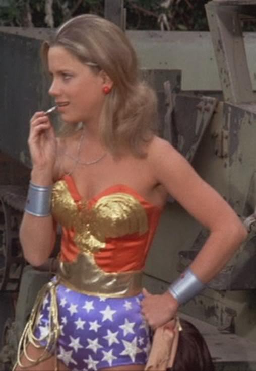 And let's never forget Gretchen's turn in the Wonder Woman costum...