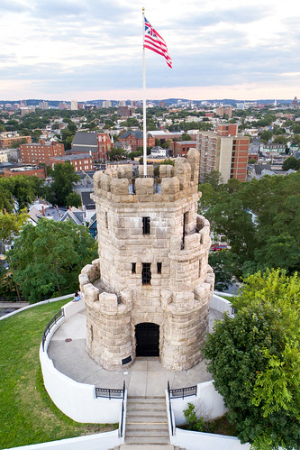 somerville prospect hill monument tower castle drone aerial dji phantom