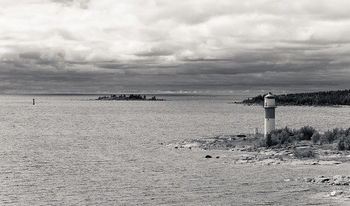 umeå kesä ruotsi landscape travel scandinavia seascape bw meri pilvi majakka blackandwhite cloud lighthouse monochrome sea sverige sweden västerbottenslän se