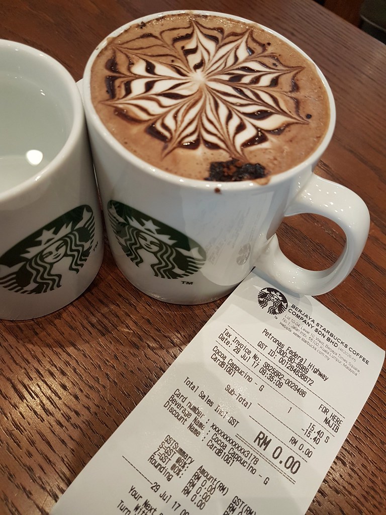 可可卡布奇诺咖啡 Cocoa Cuppucino (Grande) $15.40 @ Starbucks Federal Highway (Subang Exit)
