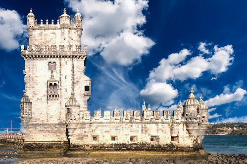ancient place historic water monument belem portugal summer attraction lisboa fortification architecture antique sunset fort stone castle view unesco building medieval travel old landmark traditional tower cityscape tourism tagus fujifilm sky culture famous blue historical fortress manueline river portuguese history afternoon heritage scenic scenery europe lisbon seaside
