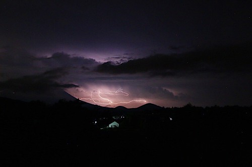 Lightning storm on Mt. Fuji