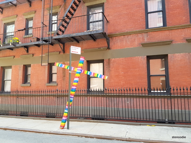  Rainbow cross in Gay Street New York