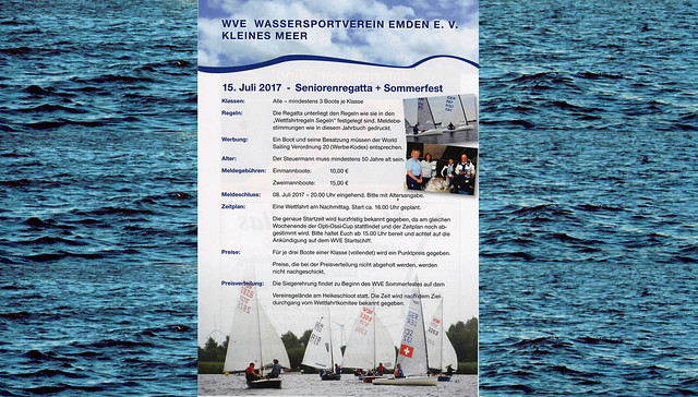 WVE Seniorenregatta + Sommerfest am 15. Juli 2017