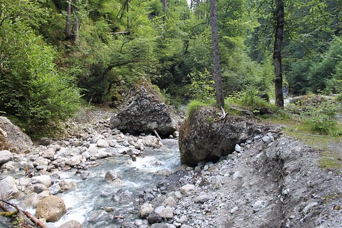 river flowing through rocks