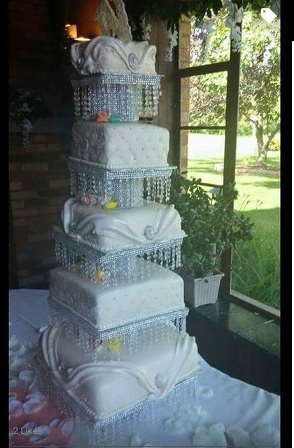 Beautiful Cake by Rachel Parks - Everything is Edible including Jewels Lace and Topper