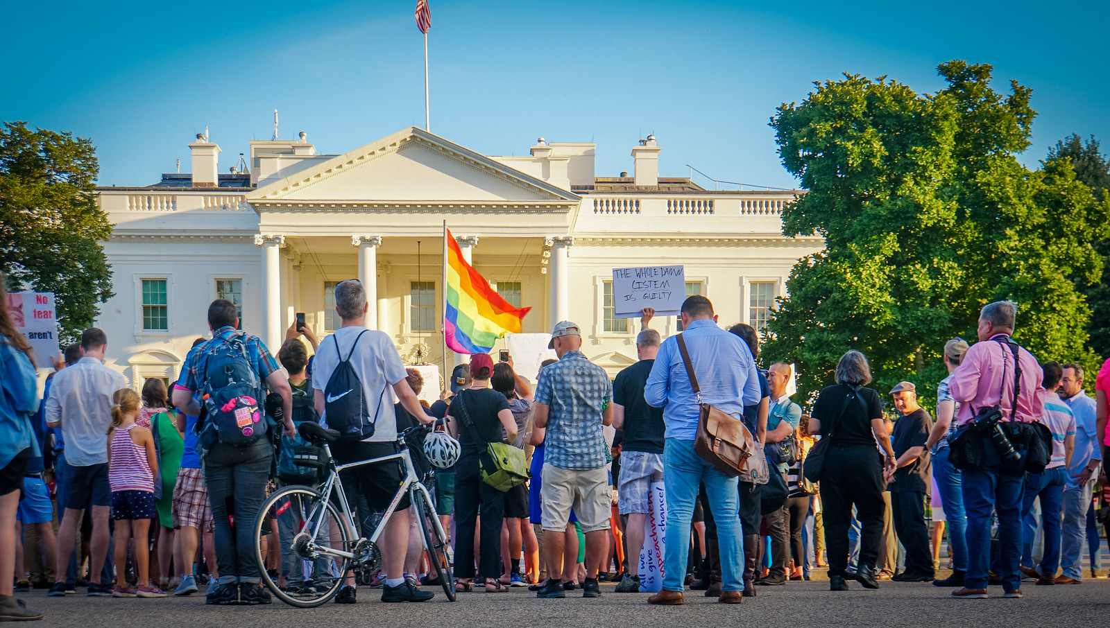 2017.07.26 Protest Trans Military Ban, White House, Washington DC USA 7637