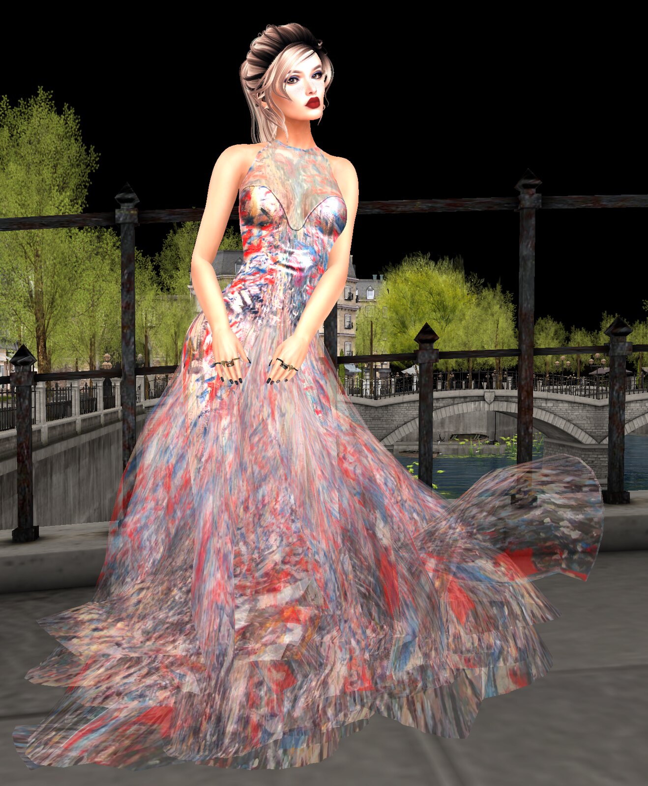 Paris METRO Couture:Claude Monet Bastille Day Gown,Genesis Lab Flor Bento Head & Skin from The Arcade,Pr!tty - Darla (old lucky board)