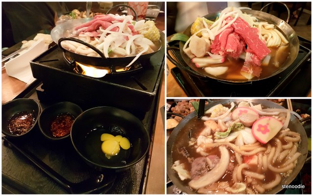 Japanese Style Sukiyaki Hot Pot with Udon