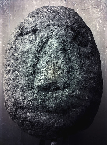 Stone head from Henllys Iron Age Fort, Wales