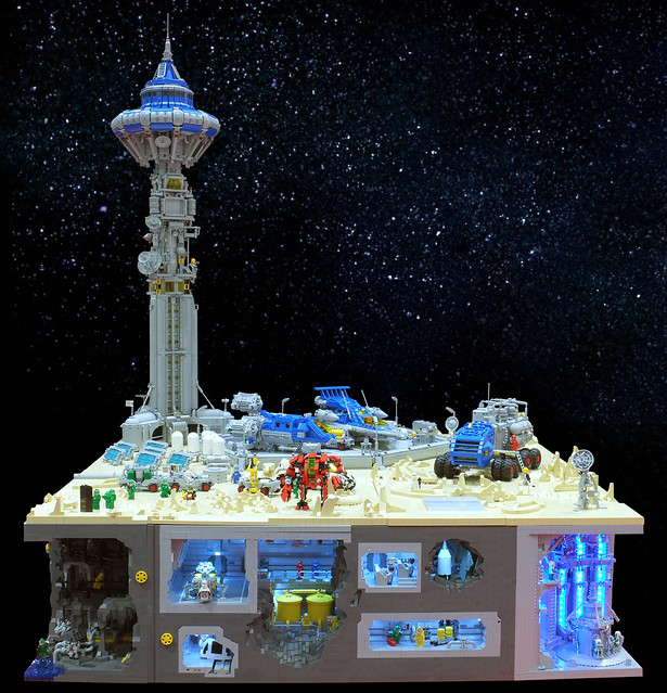 Collaborative Space Base build - Diorama collaboratif LEGO Classic Space