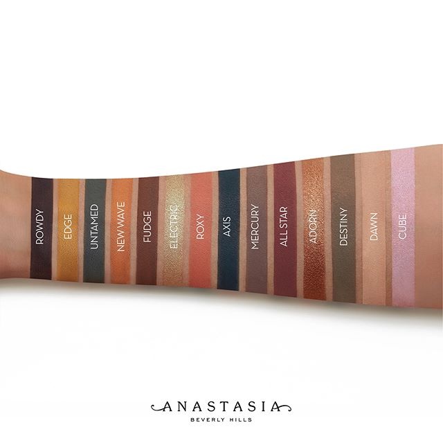 Anastasia Beverly Hills Subculture Palette Swatches on different Skin Tones