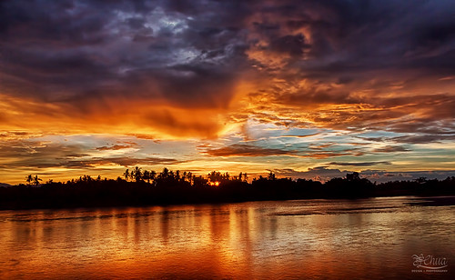 aklan river sunset kalibo hdr