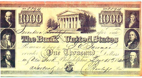 1840 Bank of the United States 8894 reproduction