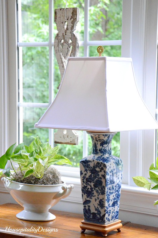 Blue and White Lamp-Ironstone-Housepitality Designs