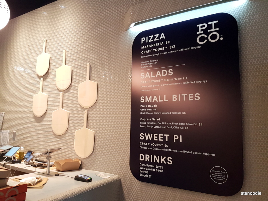 Pi Co. menu and prices