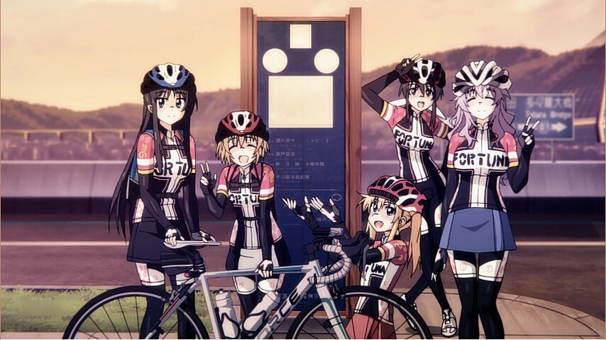 Anime School Girl Walking Bicycle Live Wallpaper - MoeWalls