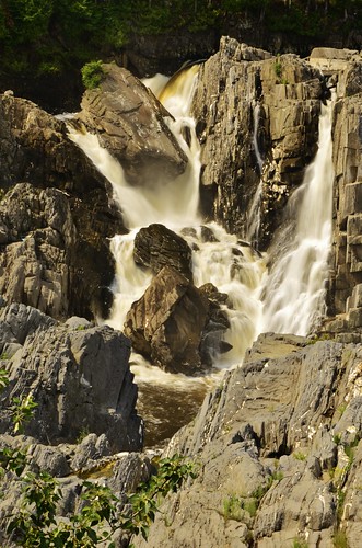 grand falls sault saint john river new brunswick canada july summer waterfall
