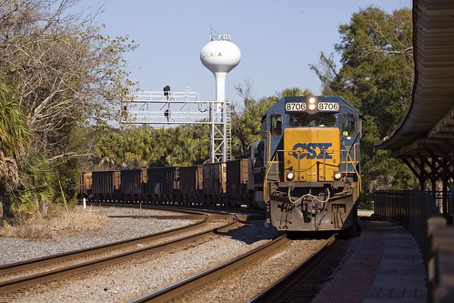 csx sd60 emd train ocala tower water signal diamond station csxt csx8706 rock engine locomotive southbound