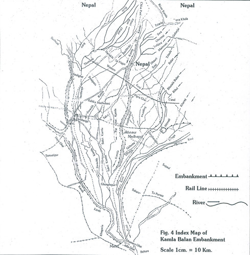 Index map of kamla balan embankment