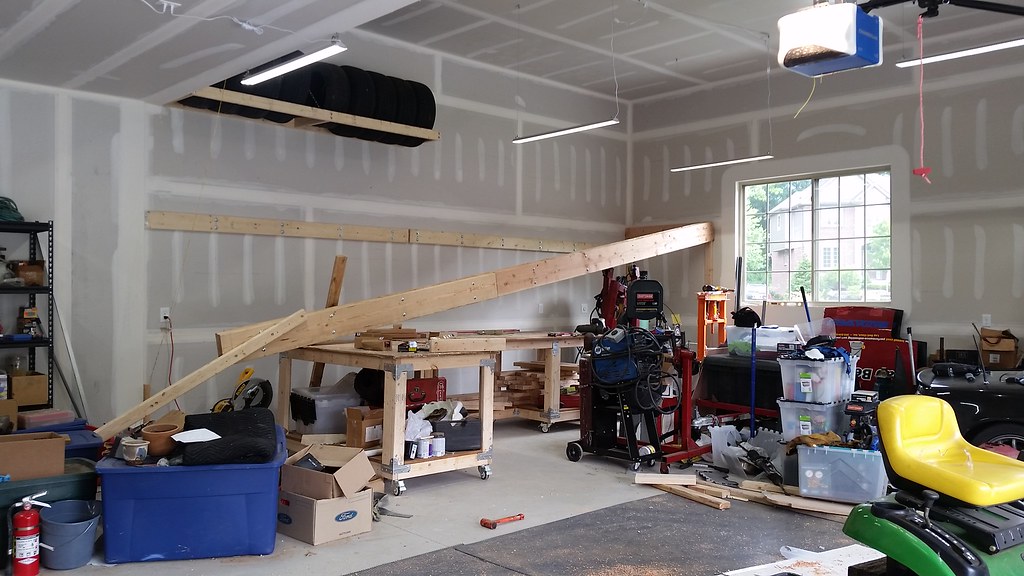 Garage loft and air compressor move