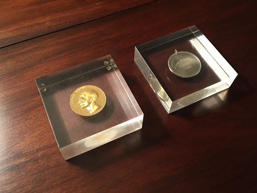 Medals encased in Lucite